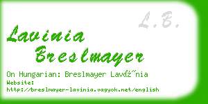 lavinia breslmayer business card